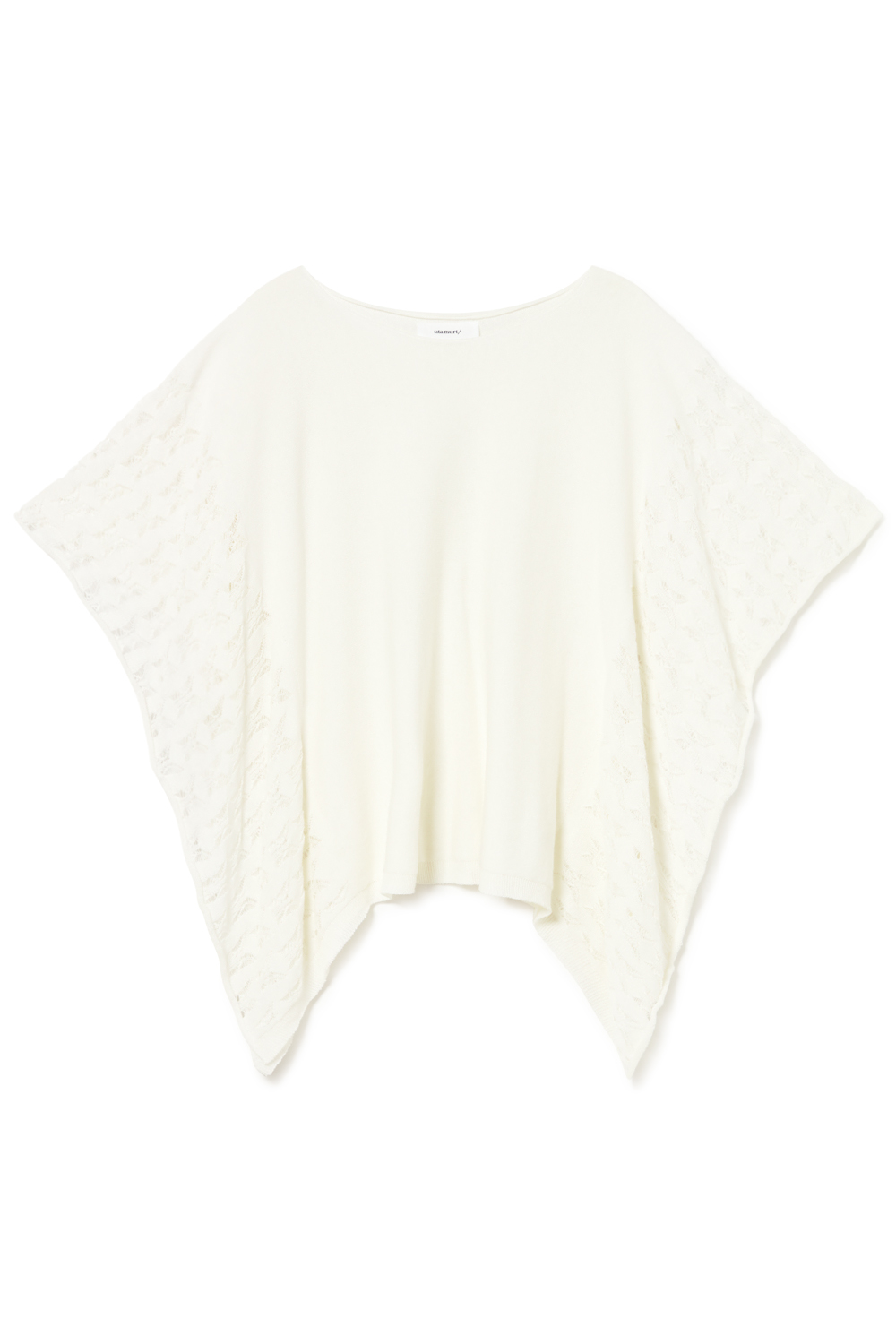 Knit cape with openwork sides 4