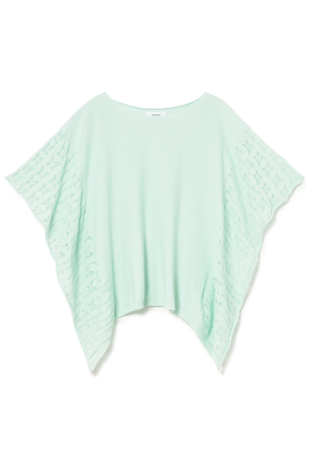 Knit cape with openwork sides 9