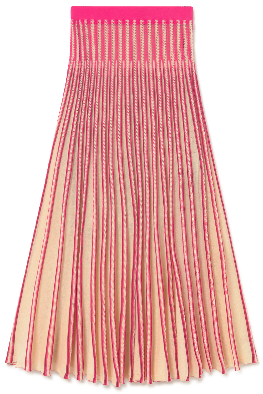 Falda de punto radial a rayas | ICONIC PIECES 10