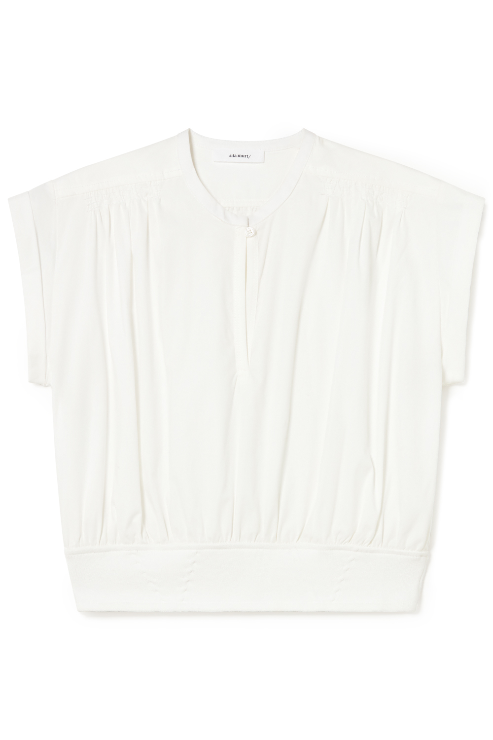 Mixed poplin and knit blouse | ICONIC PIECES 2