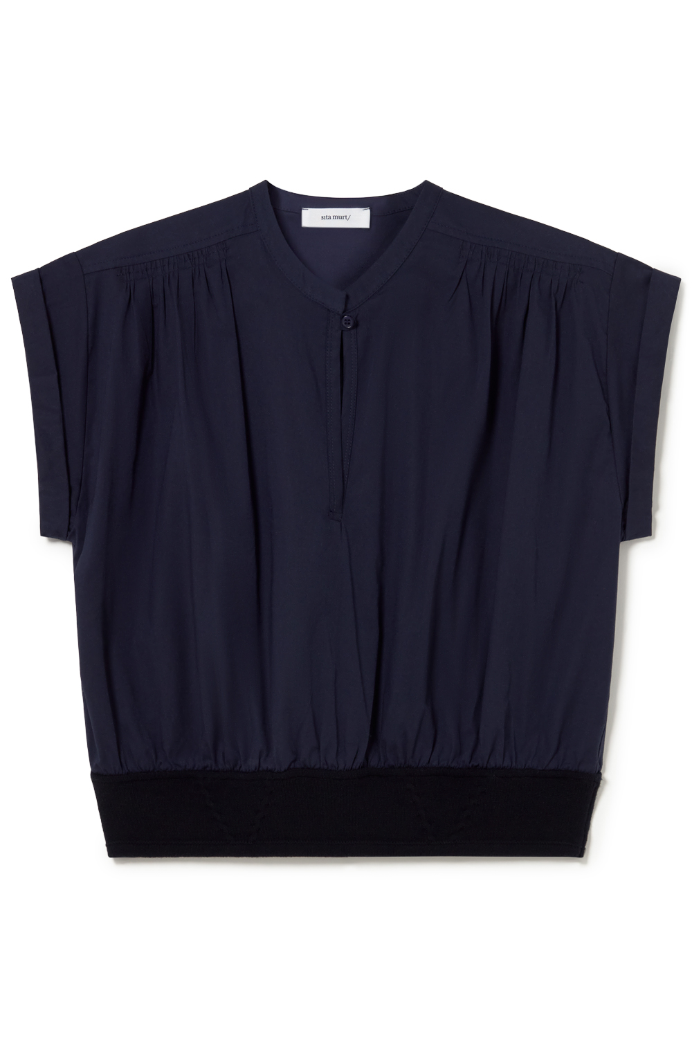 Mixed poplin and knit blouse | ICONIC PIECES 3