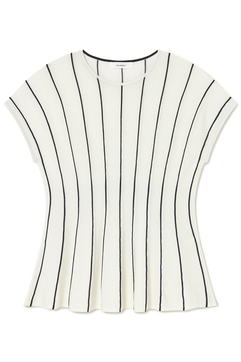 Vertical striped peplum top | ICONIC PIECES 6