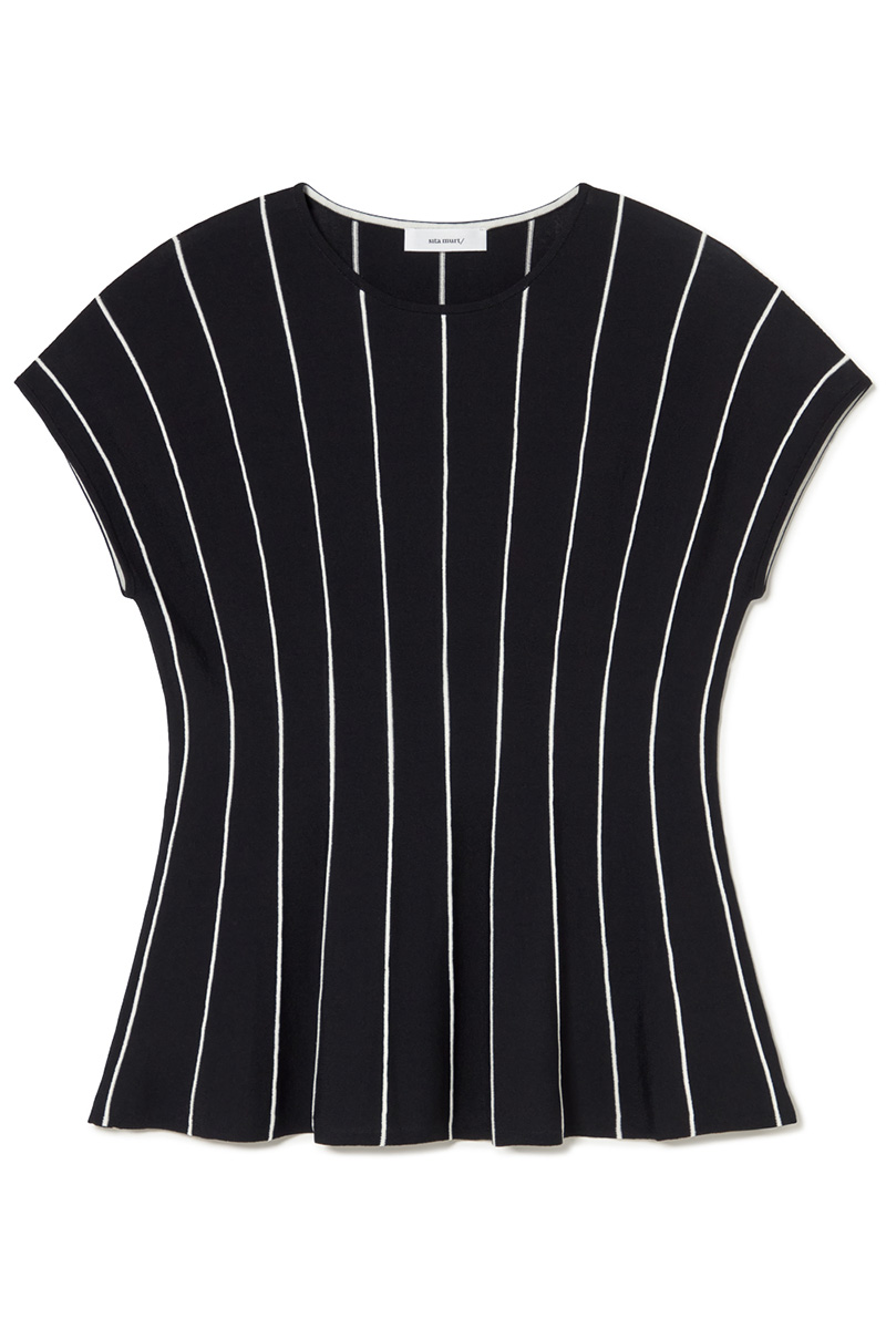 Vertical striped peplum top | ICONIC PIECES 5