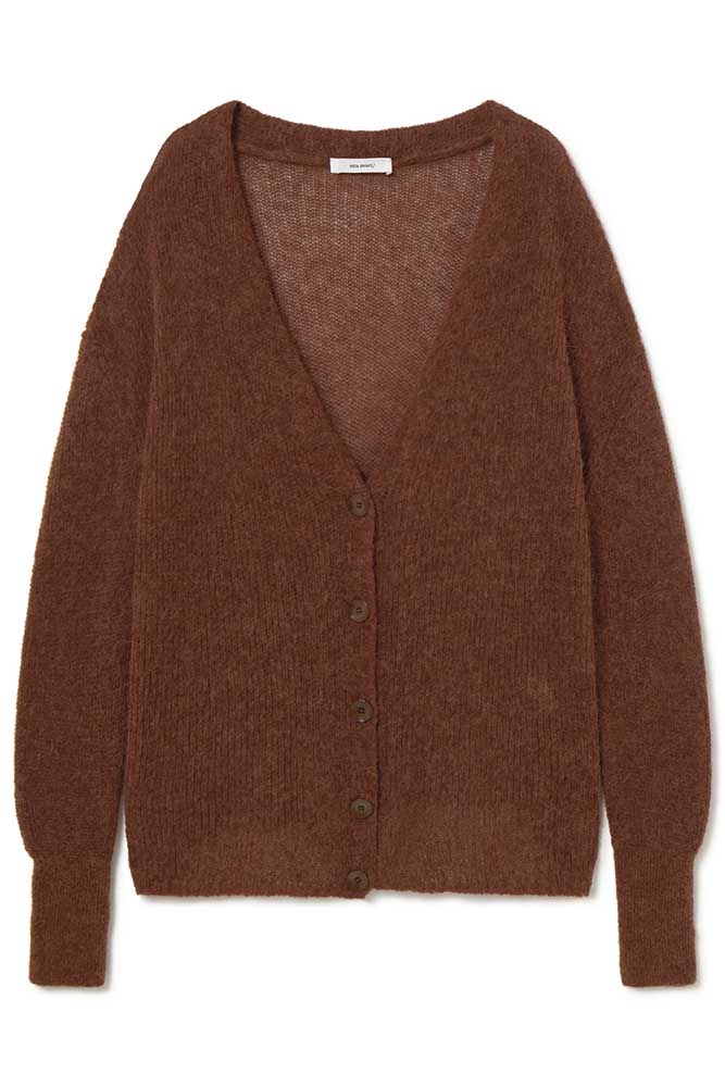 Seed stitch cardigan
