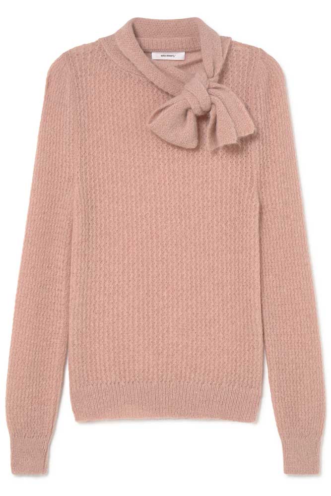 Foulard-neck sweater