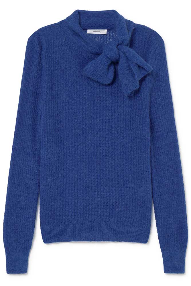 Foulard-neck sweater