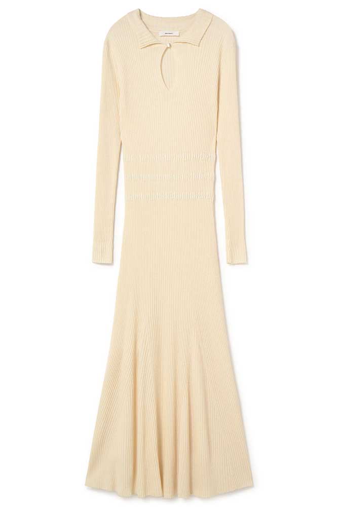 Ribbed godet dress