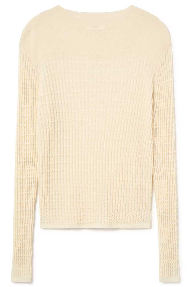 Textured knit sweater