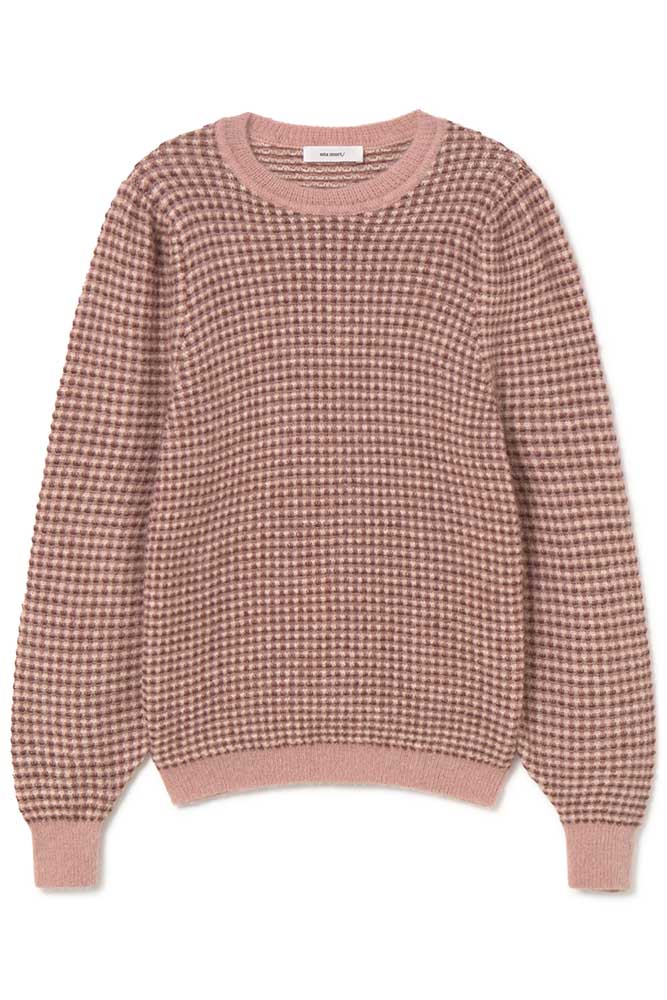 Micro-jacquard sweater