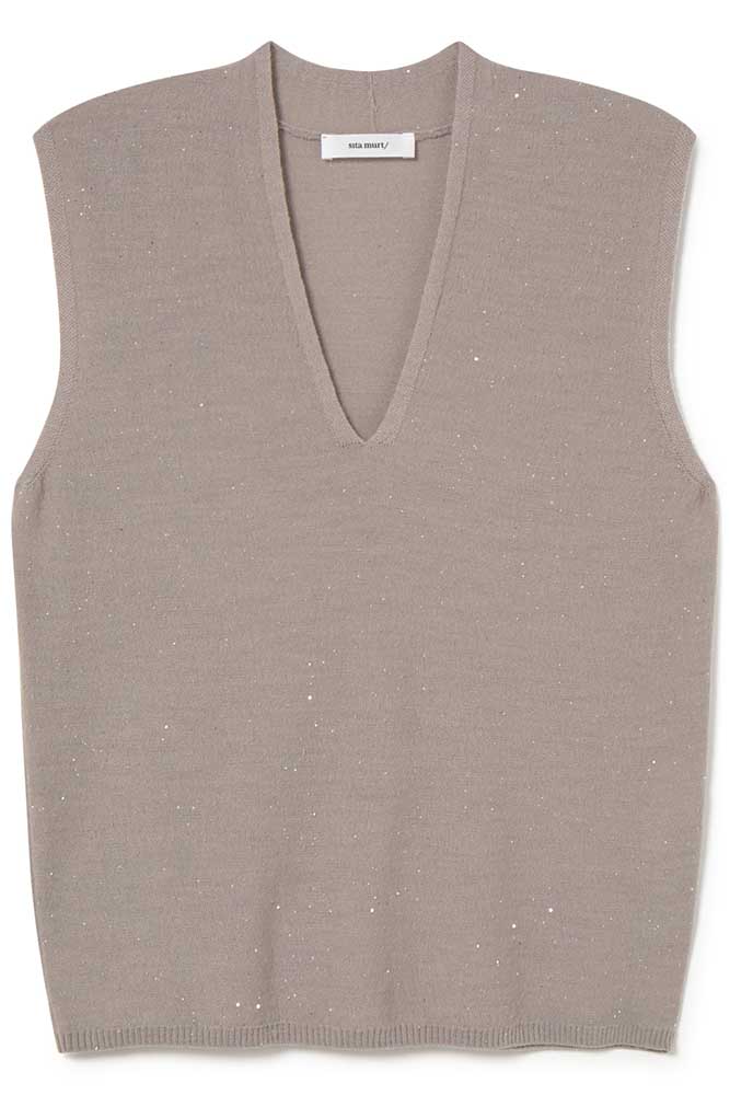 Sequin knit top