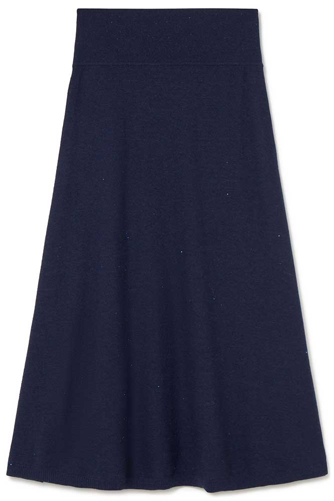Sequin knit skirt