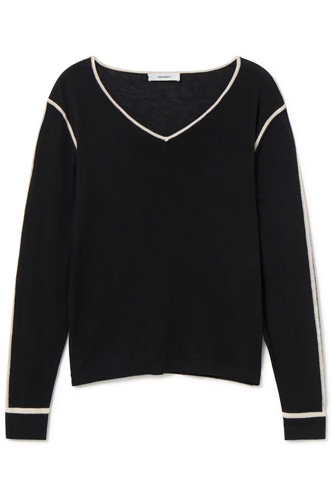 Contrast trim sweater