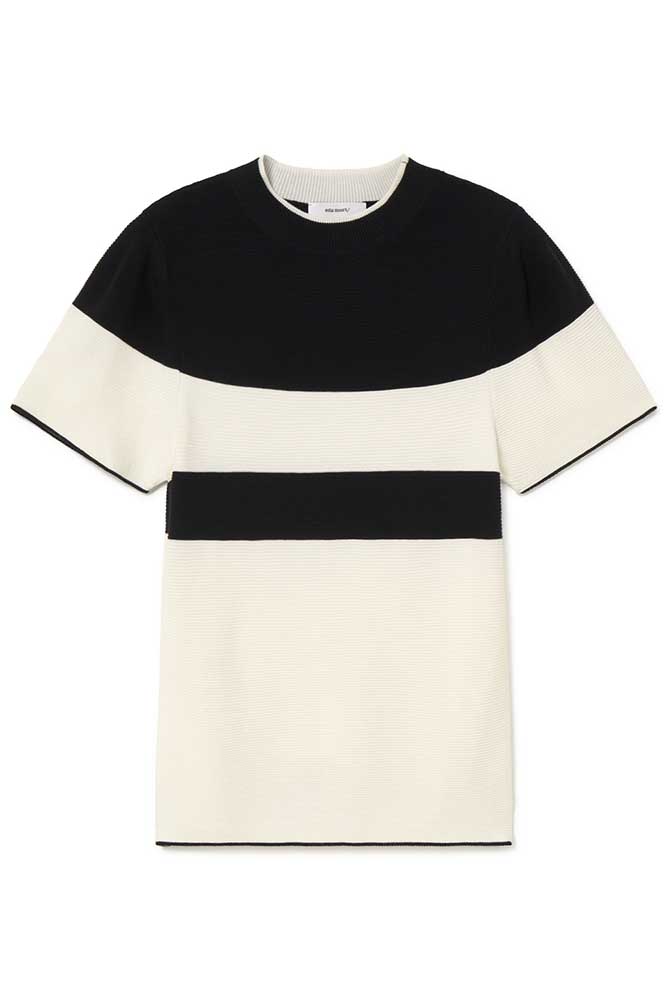 Contrast stripe sweater