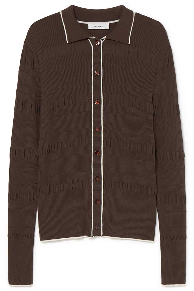 Contrast rib jacket