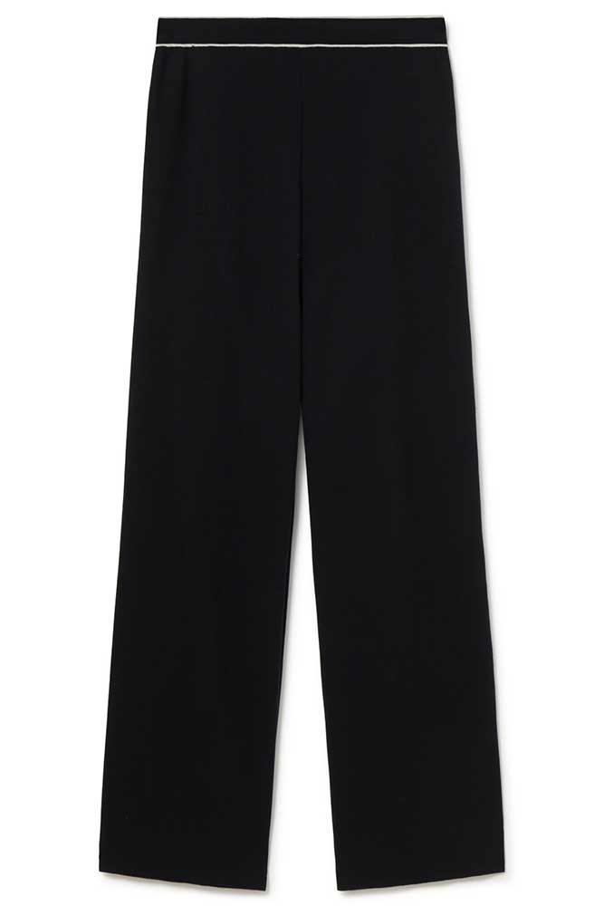 Contrast knit pants