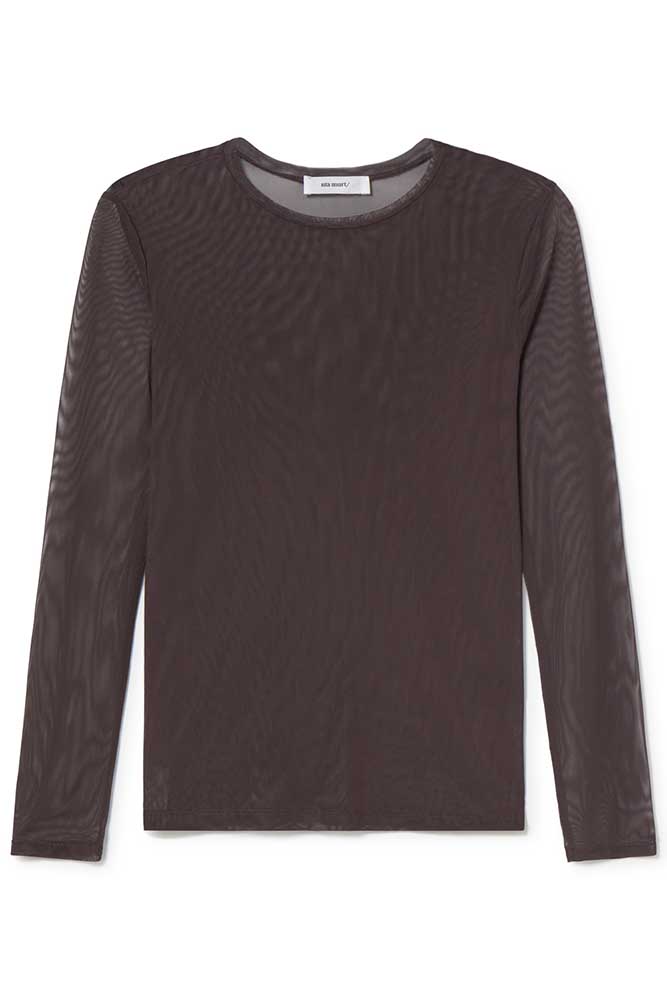 Double-layer tulle T-shirt