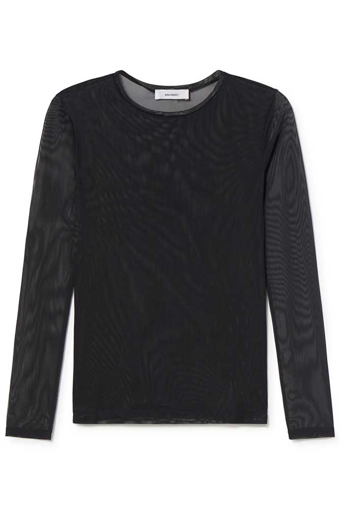 Double-layer tulle T-shirt