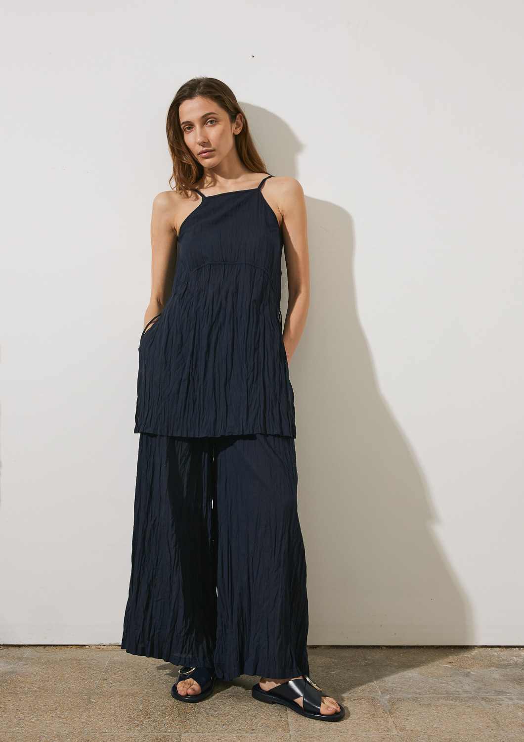 Pantalones palazzo plisado 2