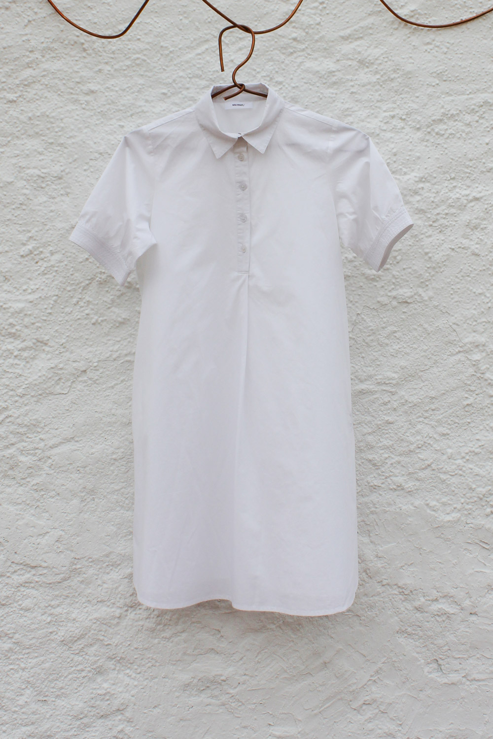 Vestido camisero de popelín