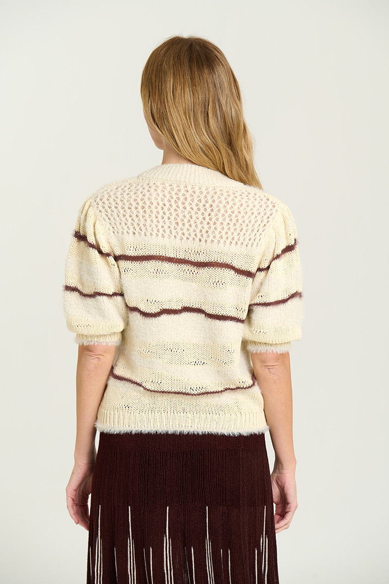 Round neck patterned sweater 4