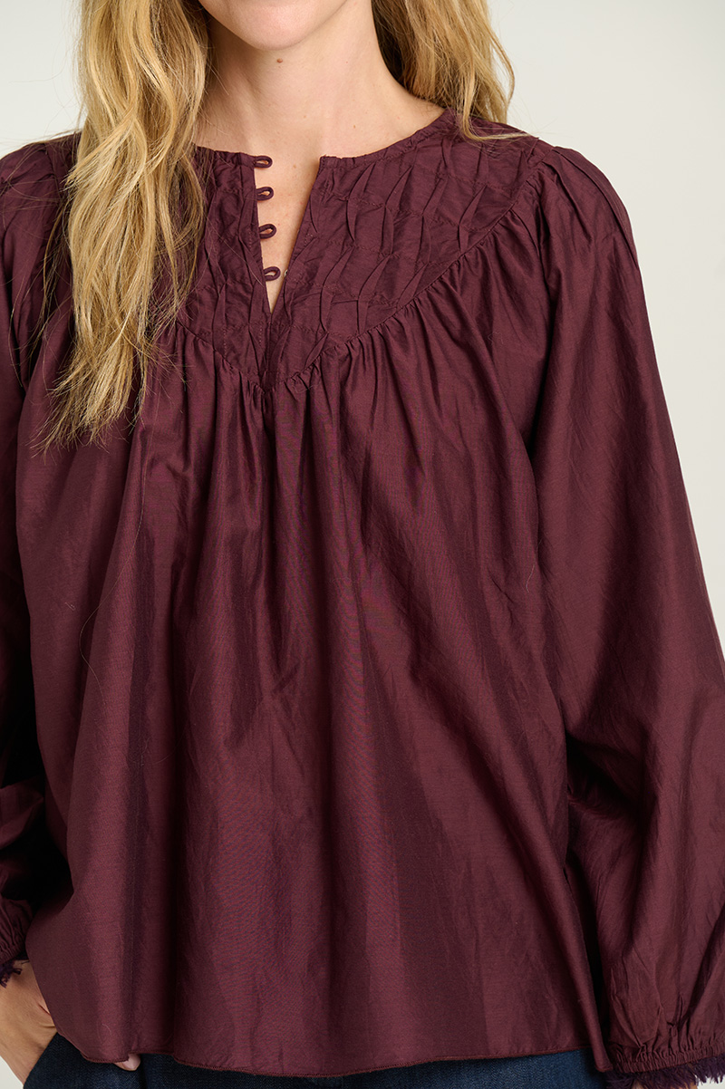 Blouse with pleated detail 1