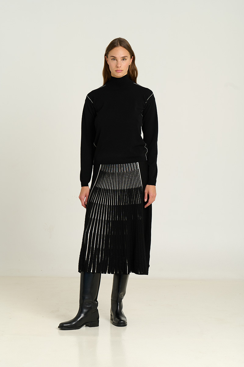 Midi radial knit skirt 2