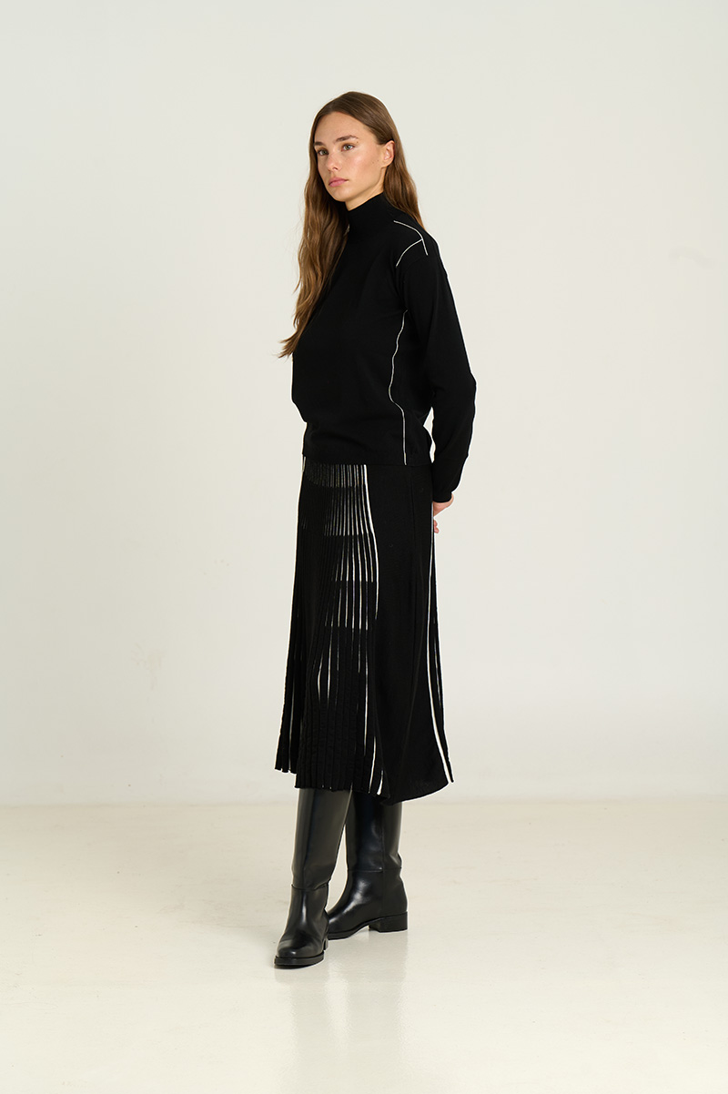 Midi radial knit skirt 3