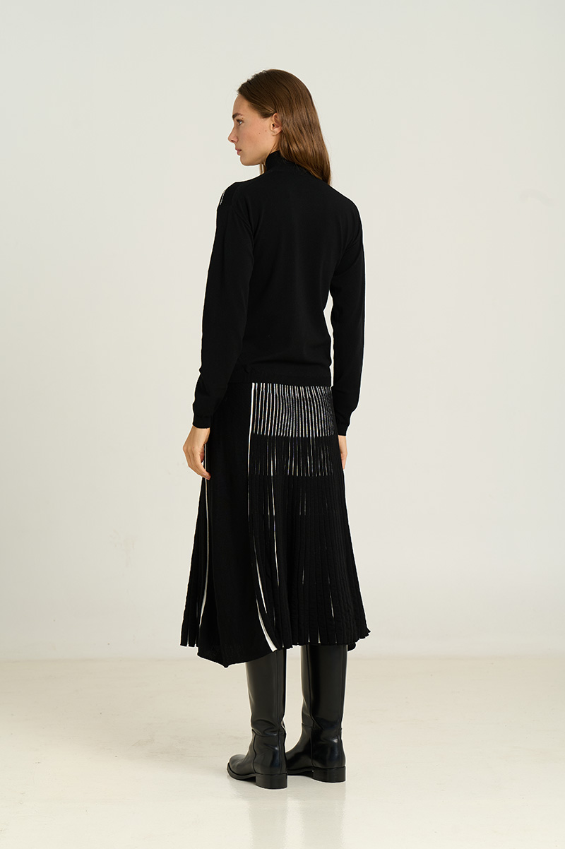 Midi radial knit skirt 5