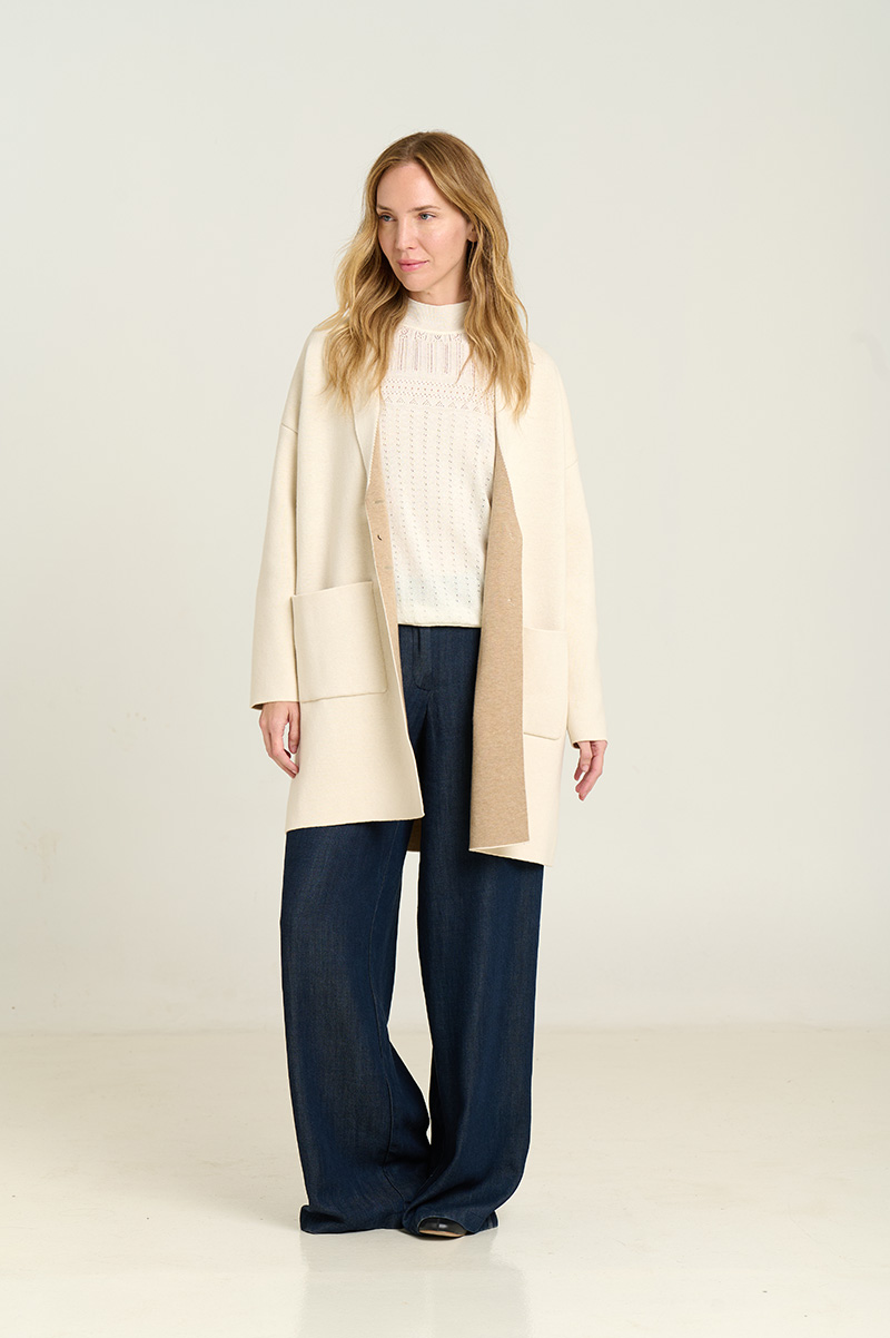 Oversized knit blazer