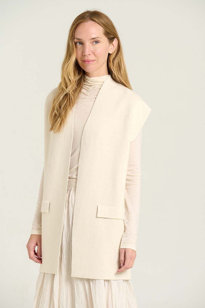 Straight knit vest 1