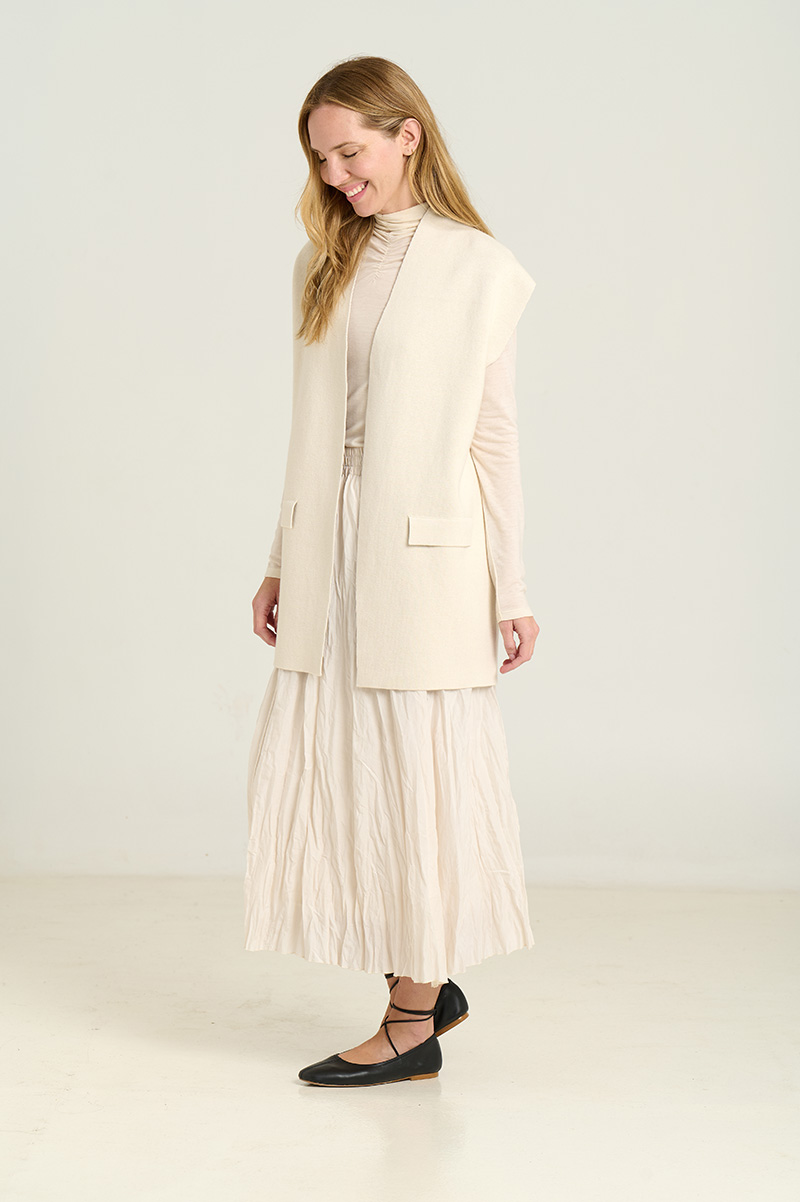 Straight knit vest 2