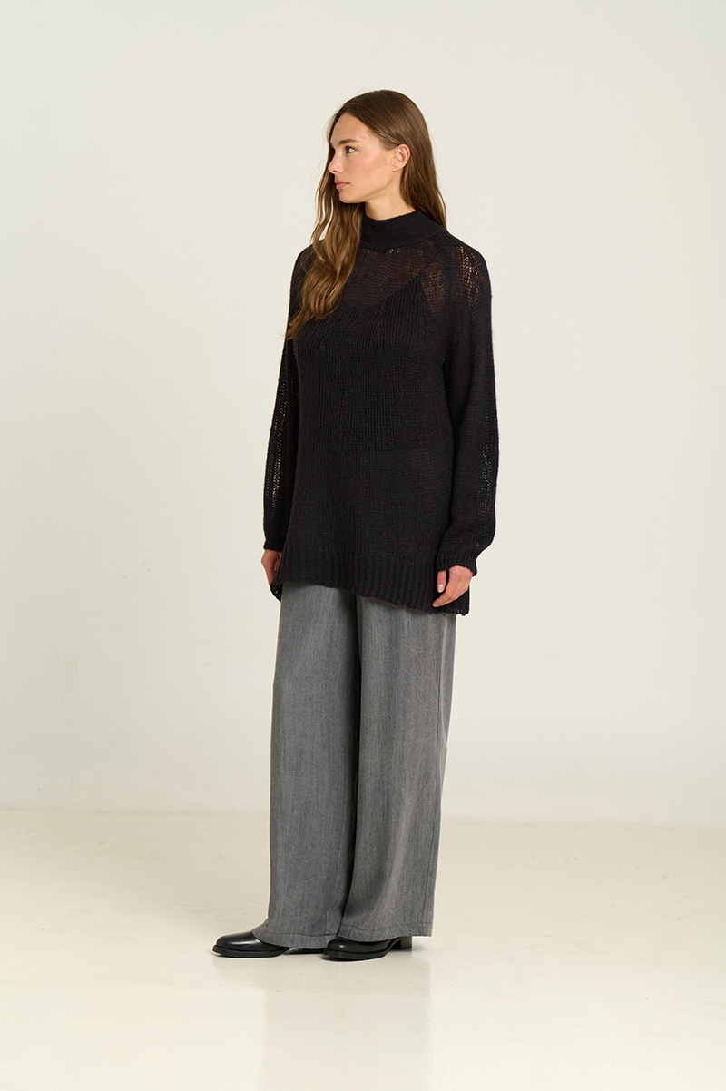 Oversized high-neck sweater 4