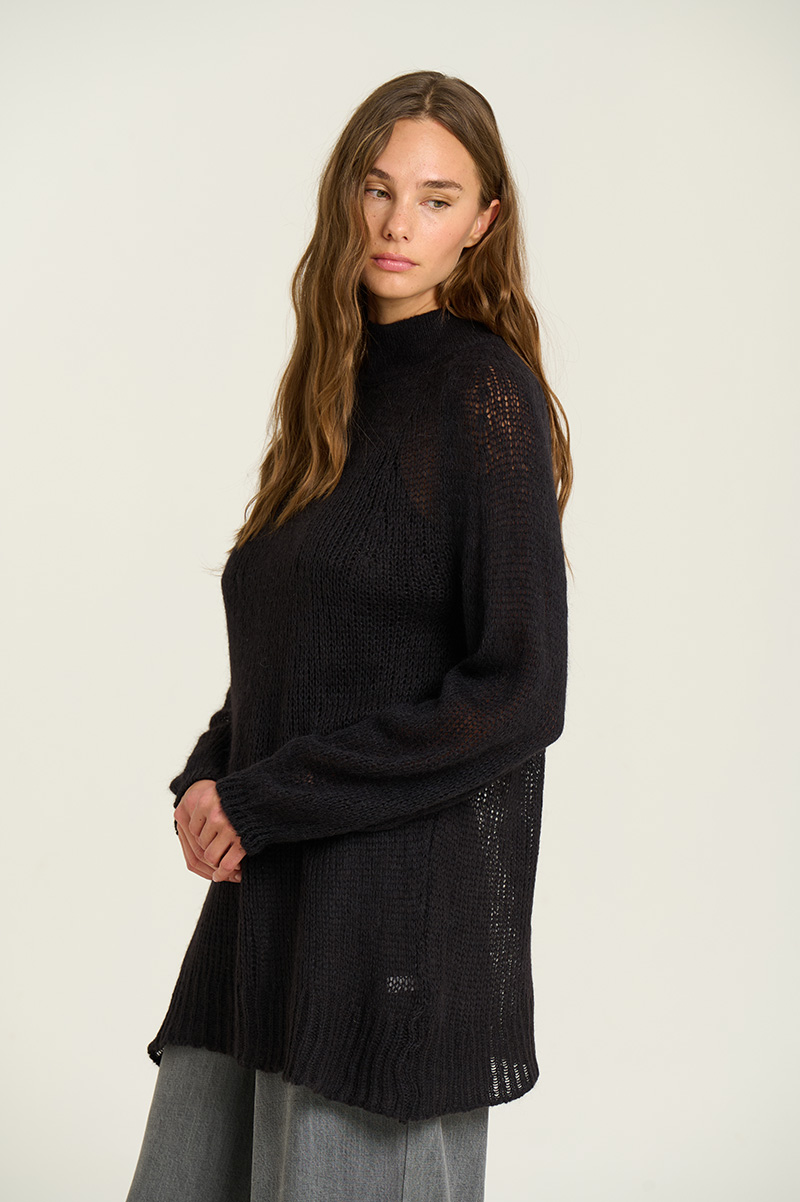 Oversized high-neck sweater 5