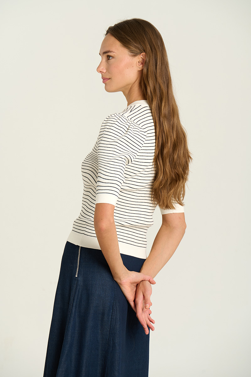 Ribbed short-sleeve sweater 3