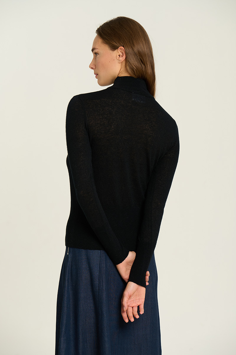 High-neck sweater with intarsia 4