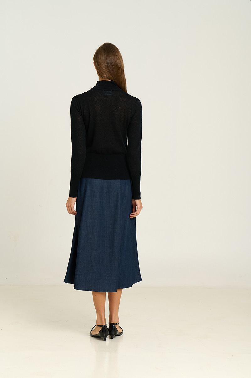 High-neck sweater with intarsia 5