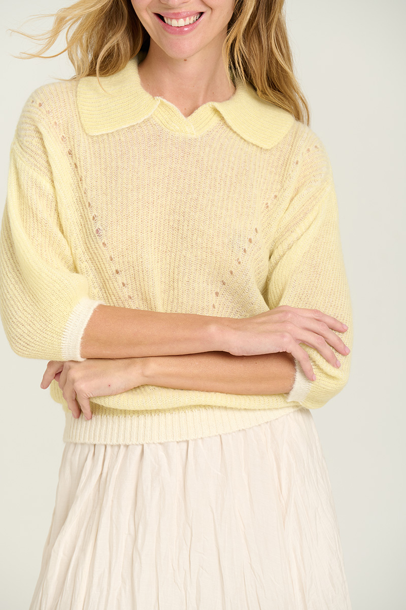 Polo collar sweater 1