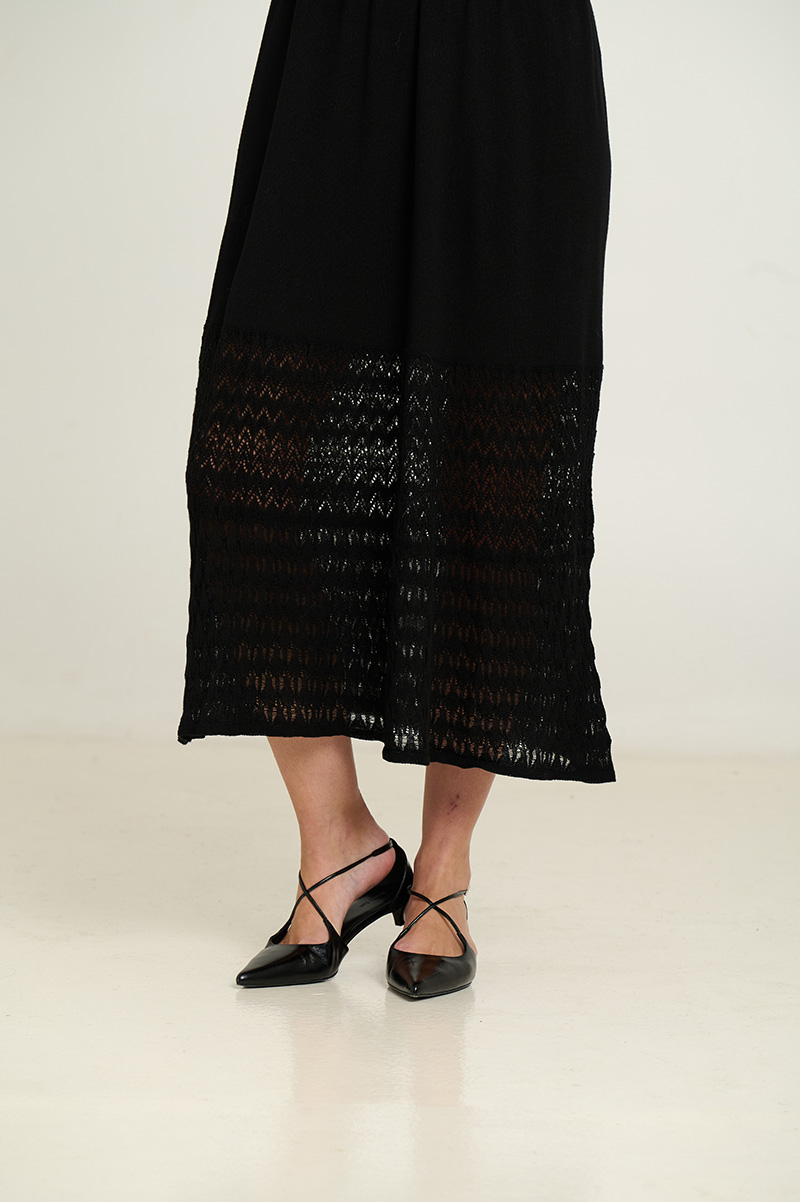 Midi dress openwork detail 1