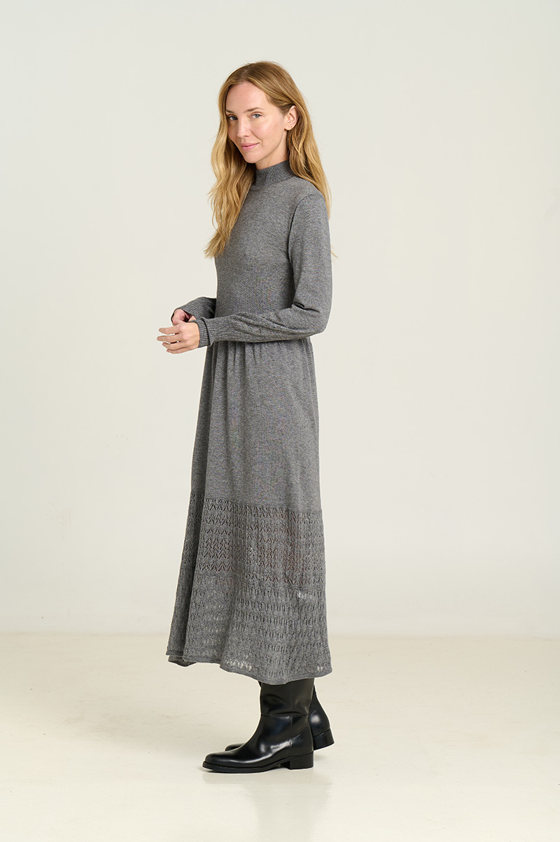 Midi dress openwork detail 2