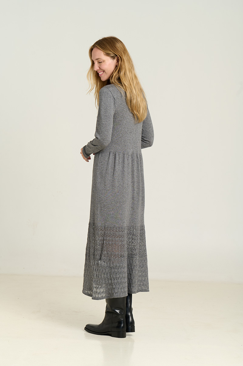 Midi dress openwork detail 3