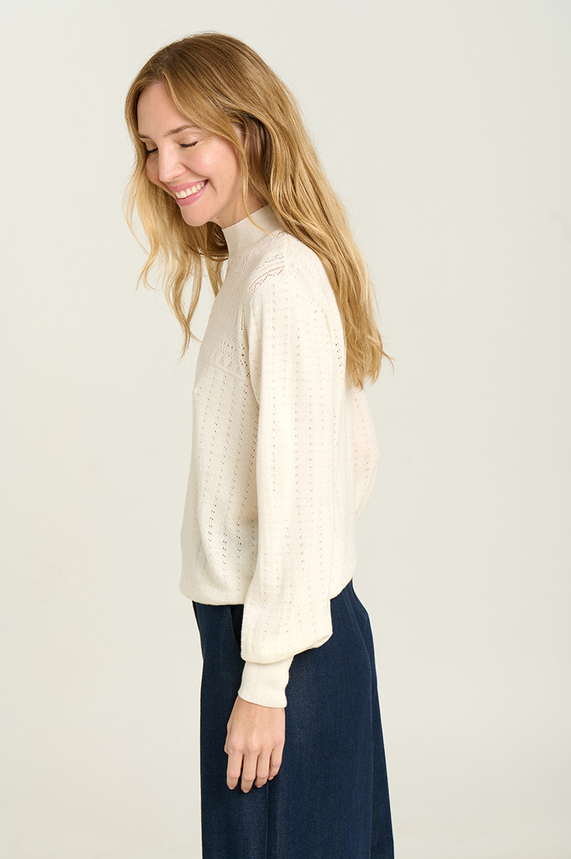 Openwork high-neck sweater 2