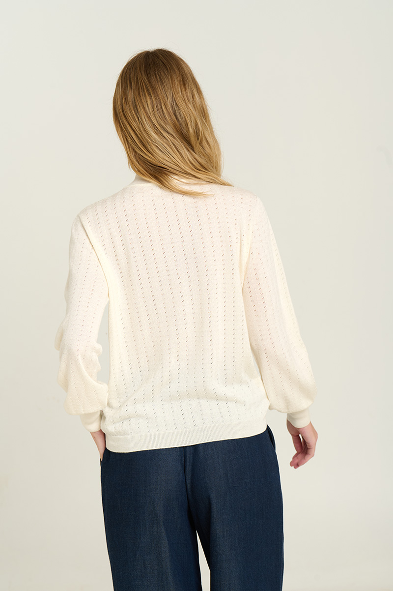 Openwork high-neck sweater 3