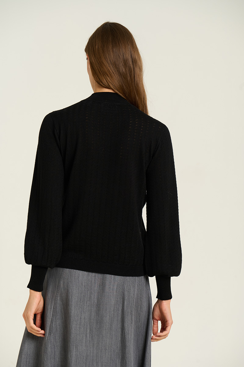 Openwork high-neck sweater 5