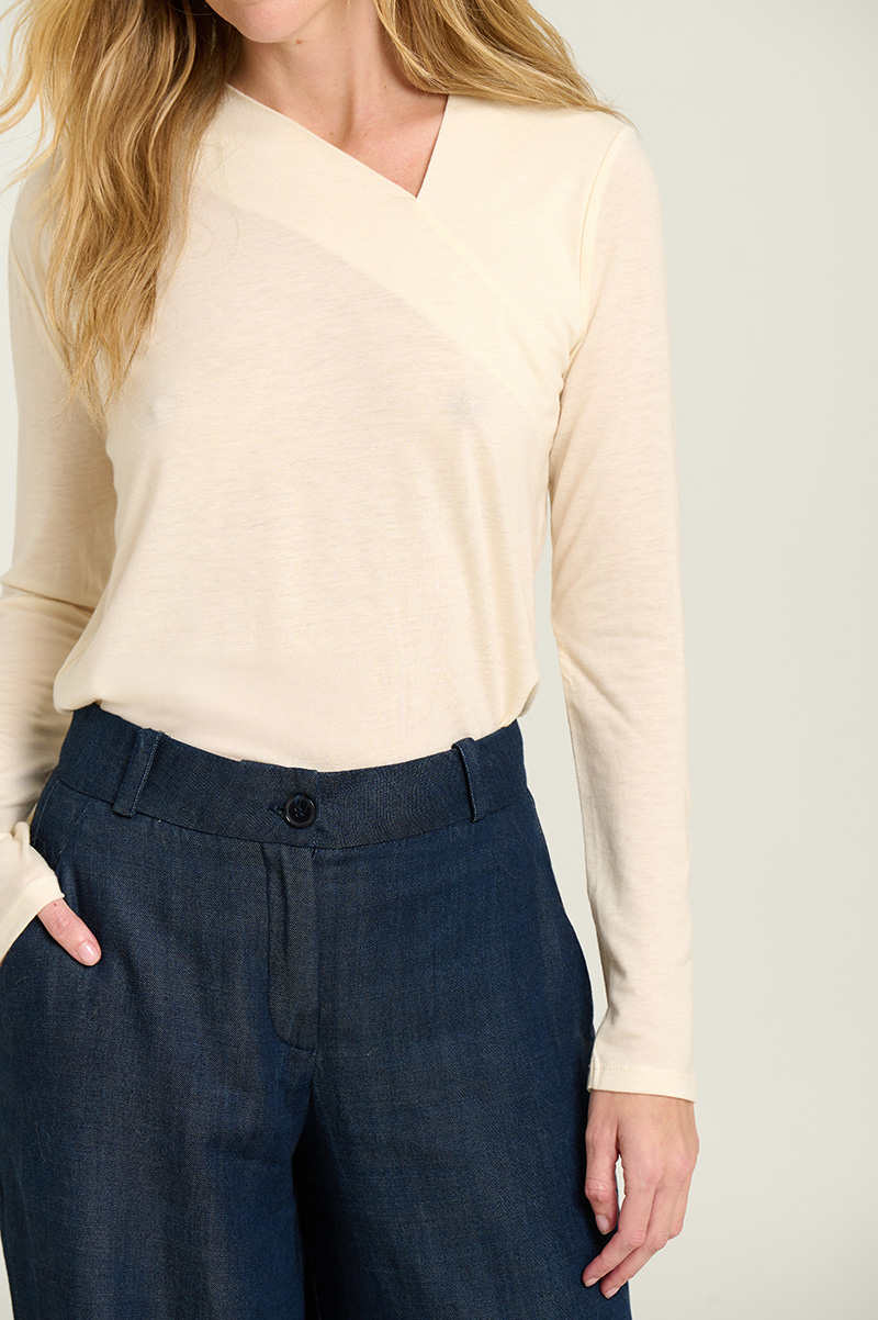 Asymmetric neckline shirt 1