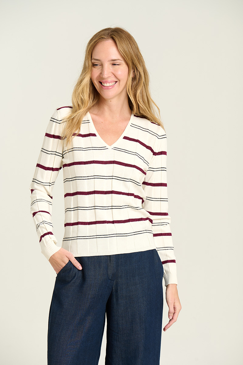 Lurex striped sweater 1
