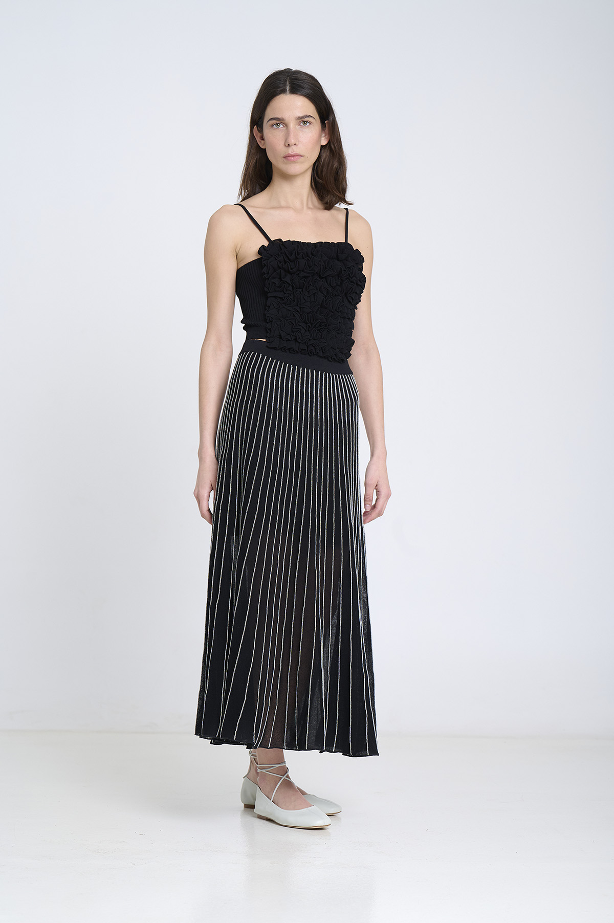 Top de punto con volantes 2