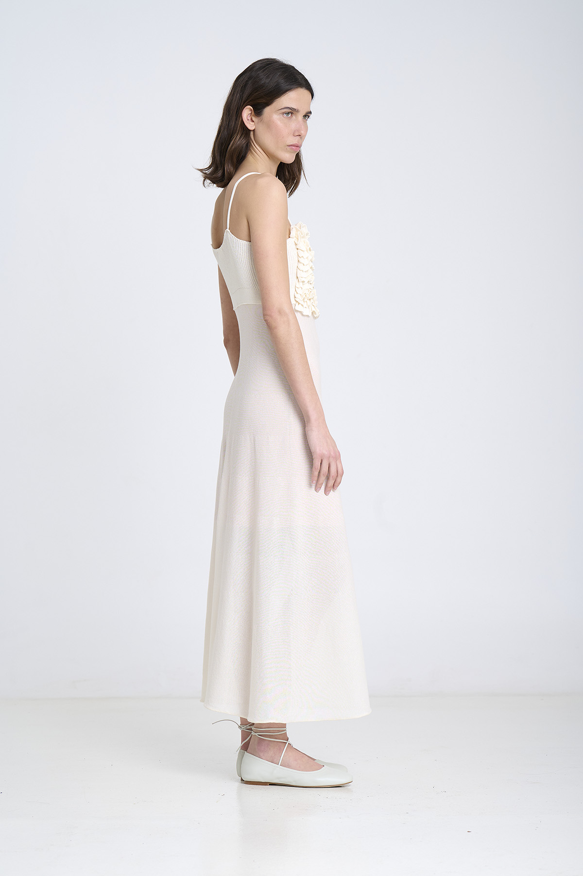 Vestido de punto con volantes 1