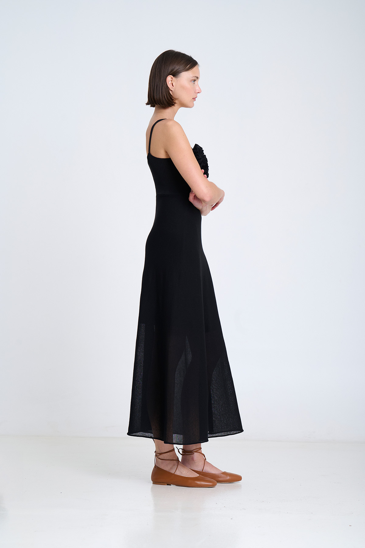 Vestido de punto con volantes 1