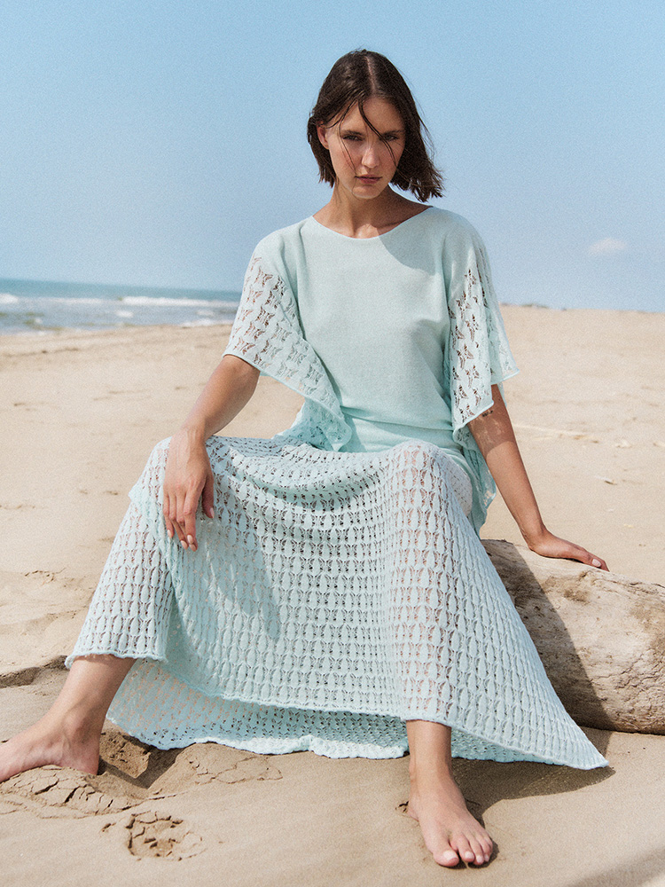 Openwork knit skirt 1