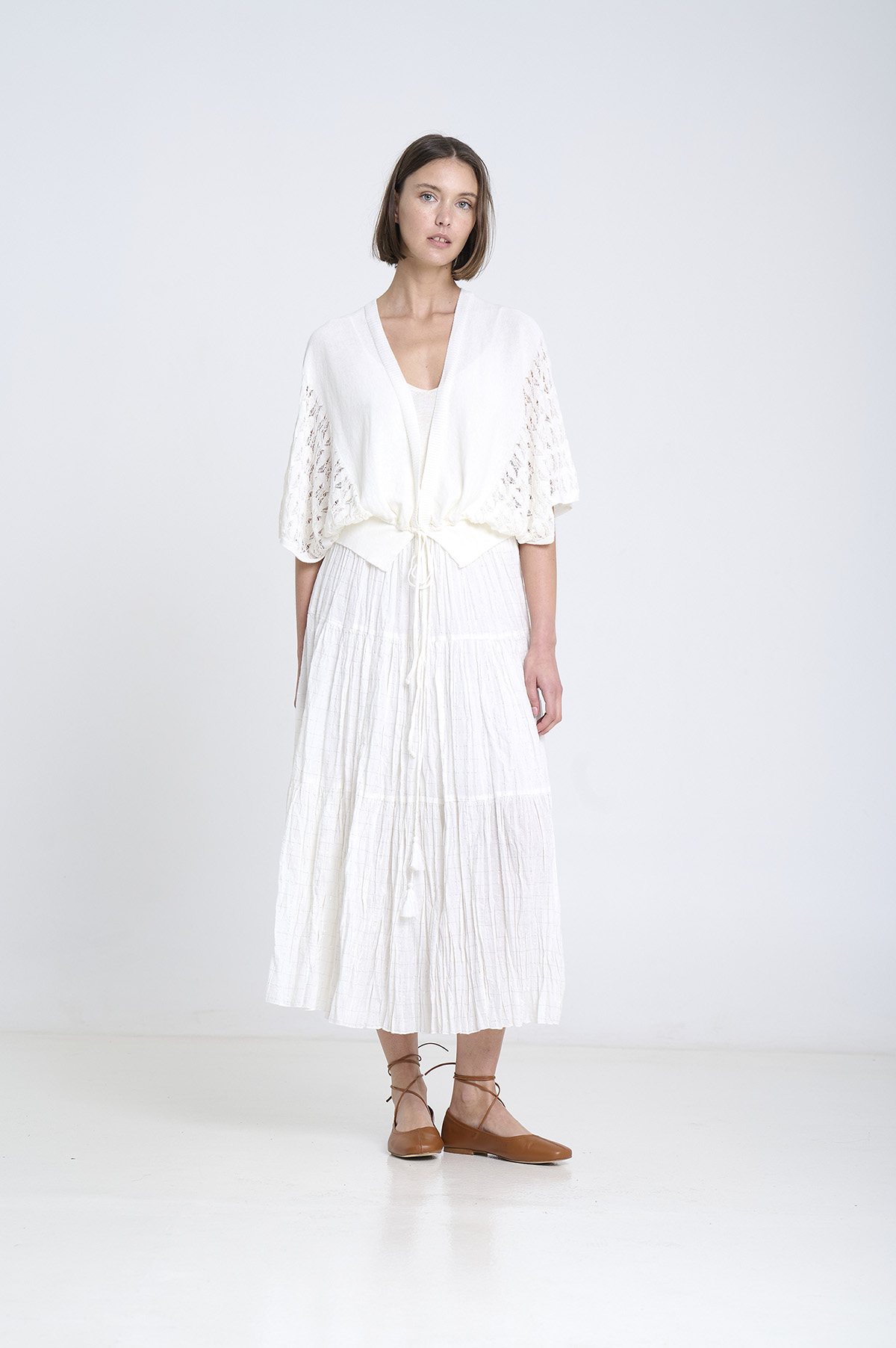 Chaleco de punto con laterales calados